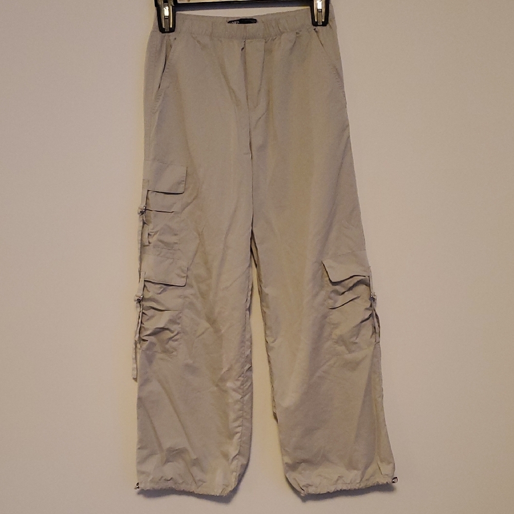 Zara Cargo Parachute Pants